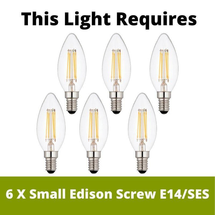 Elstead Minster Black & Gold 6 Light Chandelier-Elstead Lighting-2-Tiffany Lighting Direct