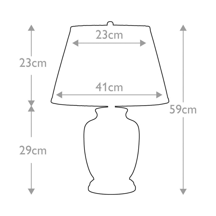 Elstead Morris Small Gold/Black Ceramic Table Lamp — close-up detail
