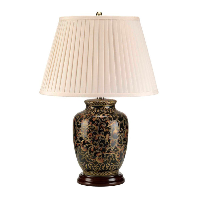 Morris Small Black Ceramic Table Lamp unlit
