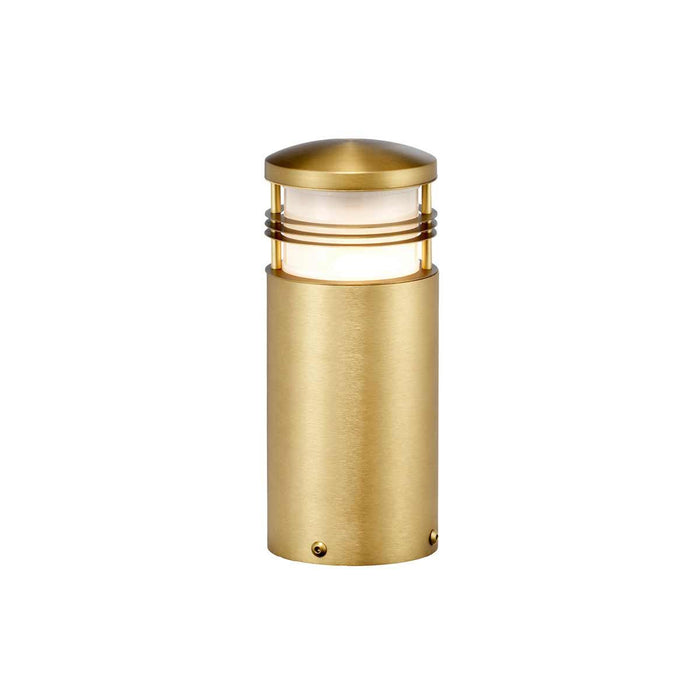 Elstead New Brighton 1 Light Medium Brass Outdoor Bollard by Elstead Lighting — suits porches, gardens & patios
