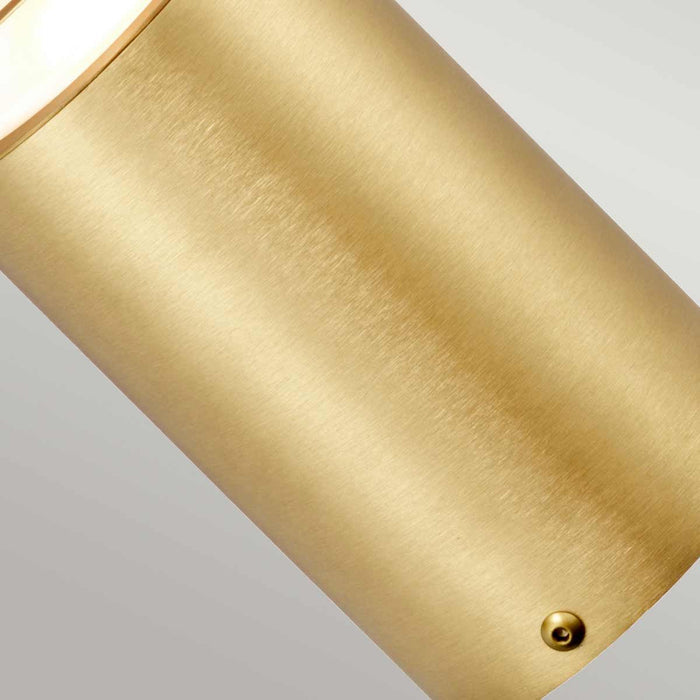 Elstead New Brighton 1 Light Medium Brass Outdoor Bollard — lifestyle setting
