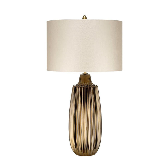 Elstead Newham 1 Light Large Bronze Ceramic Table Lamp 1