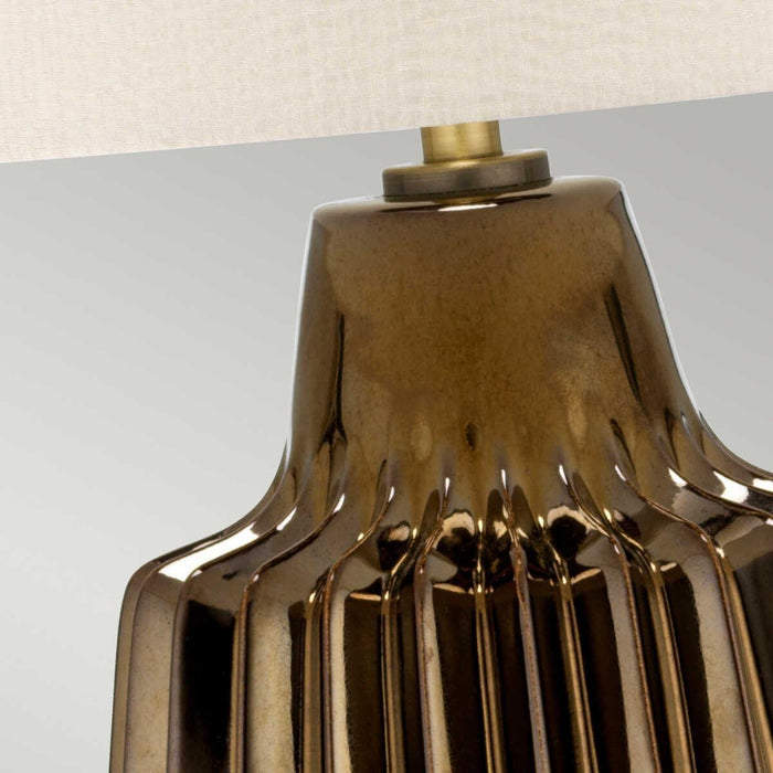 Elstead Newham 1 Light Large Bronze Ceramic Table Lamp 3