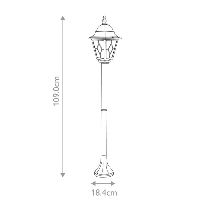 Elstead Norfolk Black Outdoor Bollard Light — alternate view