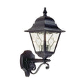 Elstead Norfolk Black Finish Outdoor Uplighter Wall Lantern
