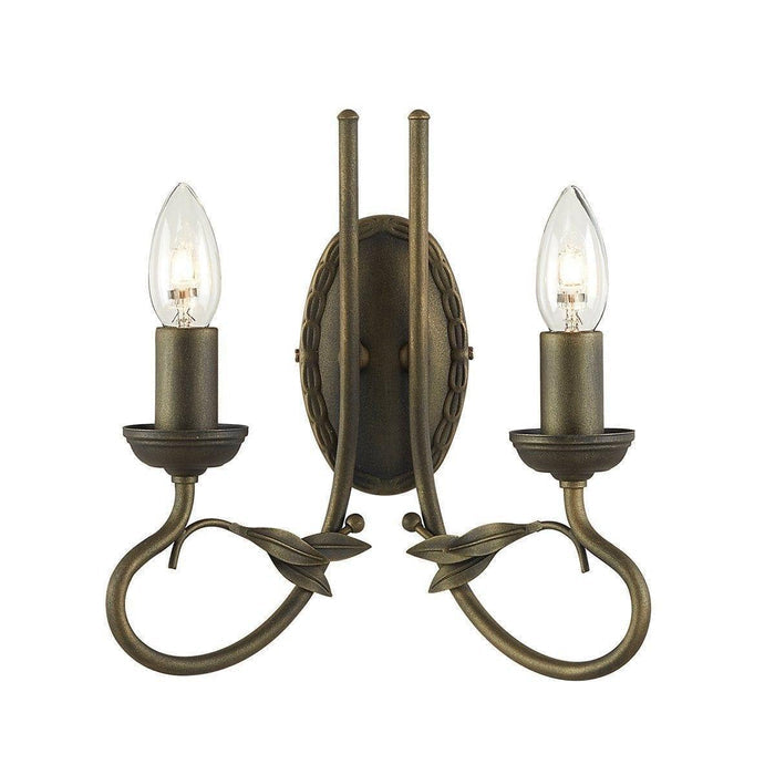 Traditional Wall Lights - Elstead Olivia Black/Gold 2lt Wall Light OV2 BLK/GOLD