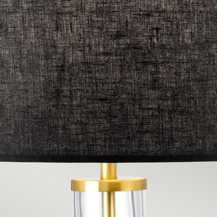 Elstead Orb 1 Light Brass Table Lamp - Black Shade-Elstead Lighting-Living-Room-Tiffany Lighting Direct-[image-position]