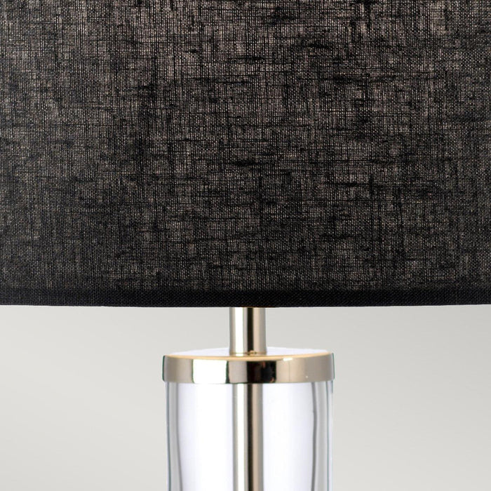 Elstead Orb 1 Nickel Light Table Lamp - Black Shade-Elstead Lighting-Living-Room-Tiffany Lighting Direct-[image-position]