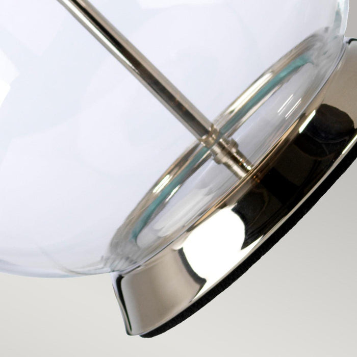 Elstead Orb 1 Nickel Light Table Lamp - Black Shade-Elstead Lighting-Living-Room-Tiffany Lighting Direct-[image-position]