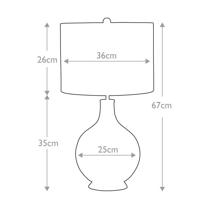 Elstead Orb Clear Table Lamp — close-up detail