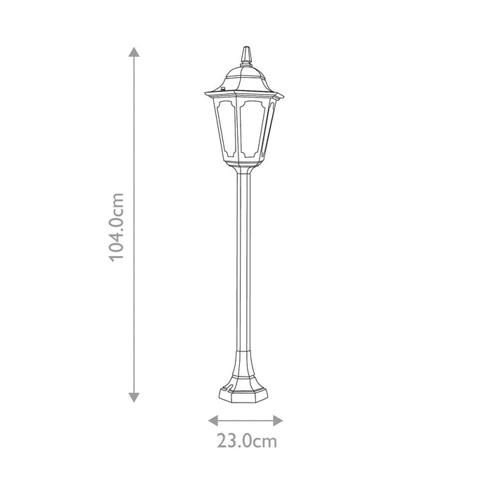 Elstead Parish Black Outdoor Bollard Light — alternate view