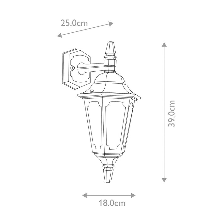 Elstead Parish Black Outdoor Mini Downlighter Wall Light — close-up detail