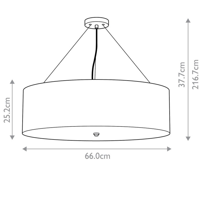 Elstead Pearce 26" Pendant with Chrome Ceiling Pan — close-up detail