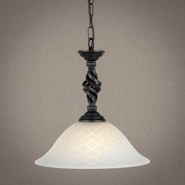 Elstead Pembroke Black Ceiling Light by Elstead Lighting — suits living rooms, dining rooms & hallways