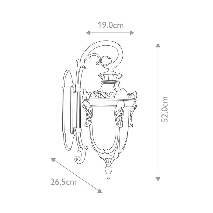 Elstead Philadelphia Bronze Medium Outdoor Downlighter — close-up detail