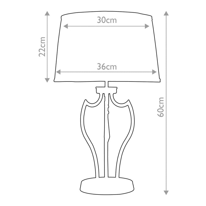 Elstead Pimlico Dark Bronze Table Lamp — close-up detail