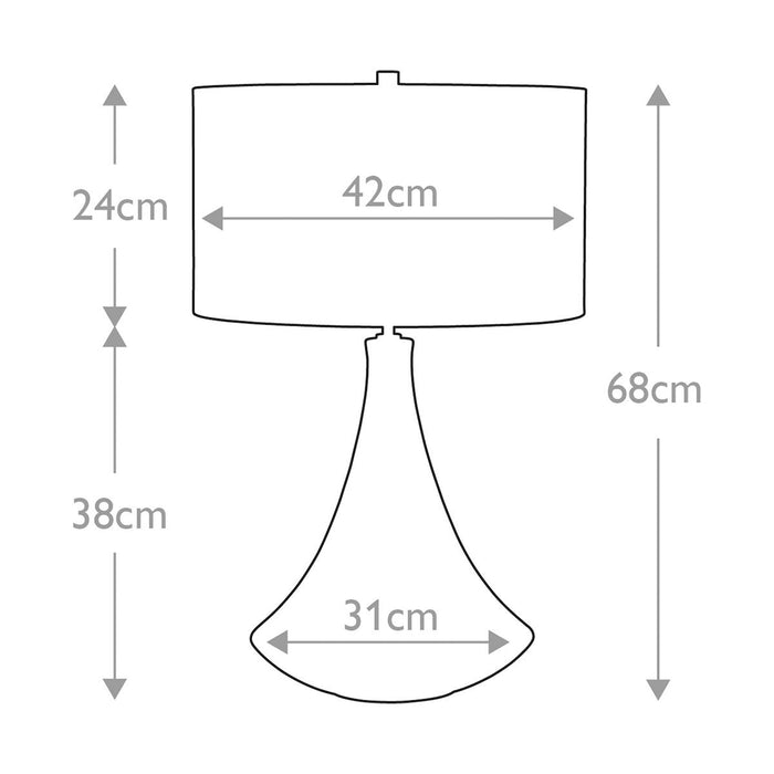 Elstead Pinner 1 Light Ceramic Table Lamp — close-up detail