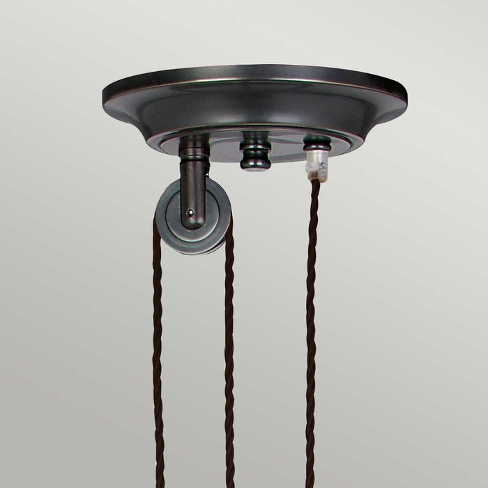 Elstead Provence Old Bronze 1 Light Rise & Fall Pendant-Ceiling Pendant Lights-Elstead Lighting-5-Tiffany Lighting Direct