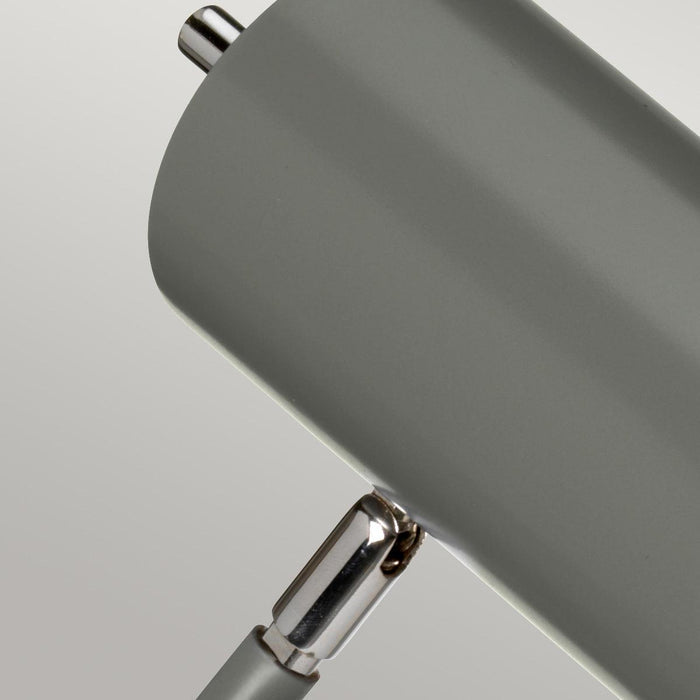 Elstead Quinto 1 Light Grey Polished Nickel Table Lamp — additional angle