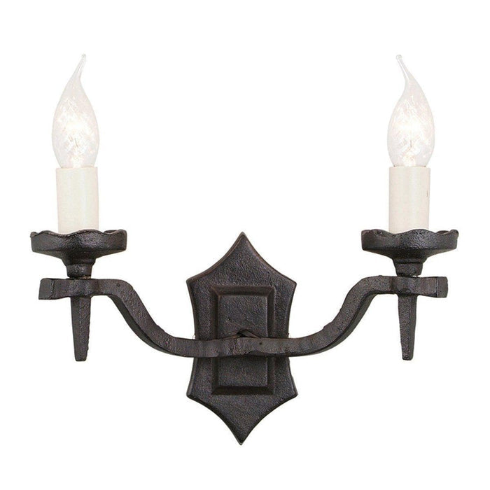 Traditional Wall Lights - Elstead Rectory 2It Wall Light RY2B BLACK