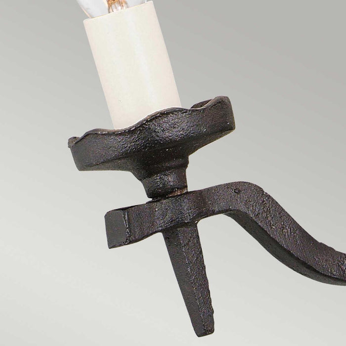 elstead rectory 2it wall light ry2b black Detailed Close Up