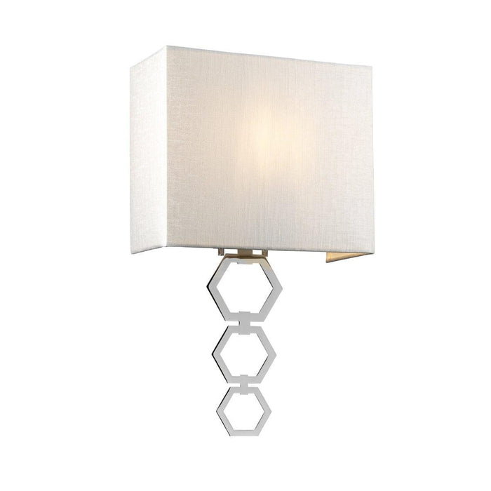 ria medium 1 lt polished chrome wall light elstead lighting