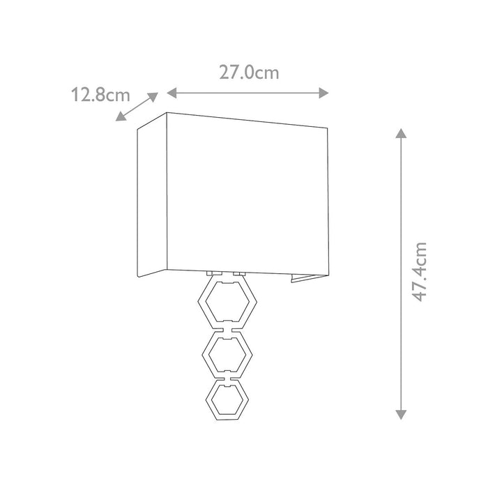 Elstead Ria Medium 1 Light Polished Chrome Wall Light — close-up detail