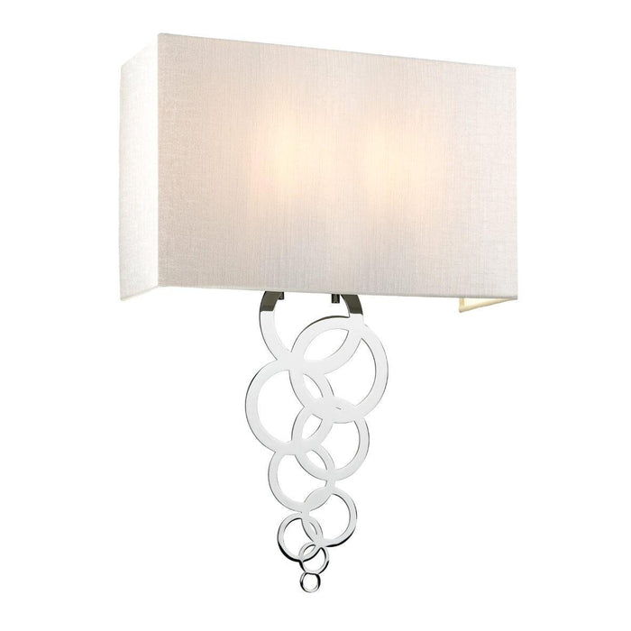 rosa large 2 lt polished chrome wall light elstead lighting