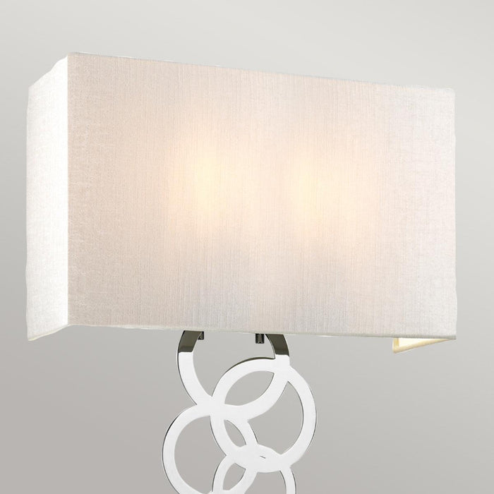 Elstead Rosa Large 2 Light Polished Chrome Wall Light — side profile