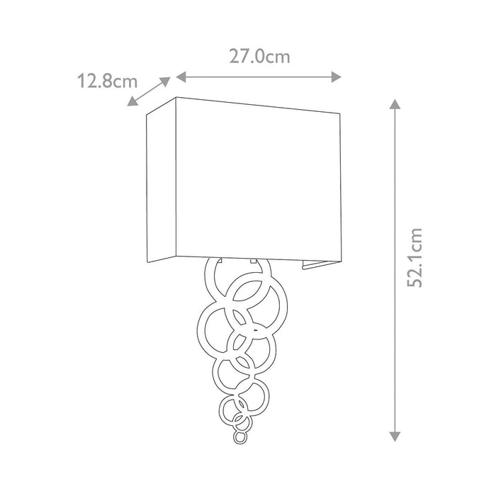 Elstead Rosa Medium 1 Light Aged Brass Wall Light — close-up detail