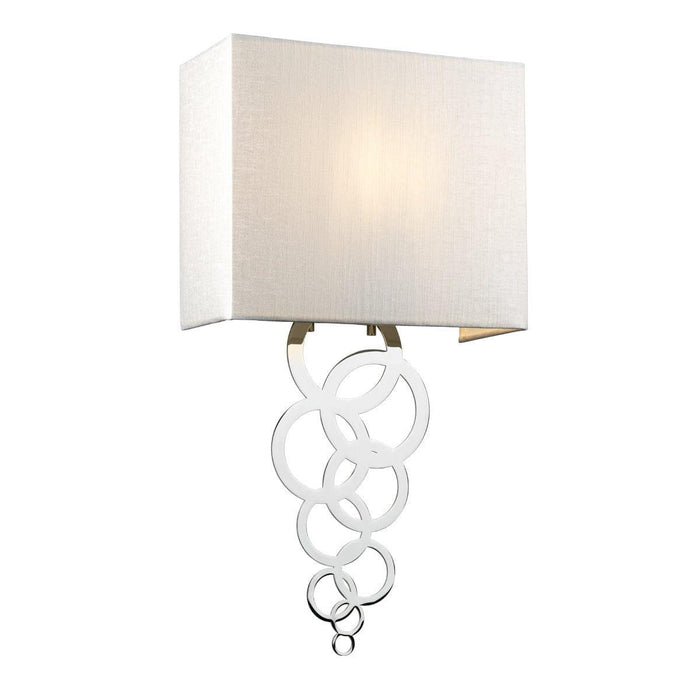 rosa medium 1 lt polished chrome wall light elstead lighting