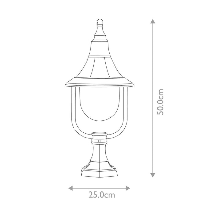 Elstead Shannon Black Outdoor Pedestal Lantern — alternate view