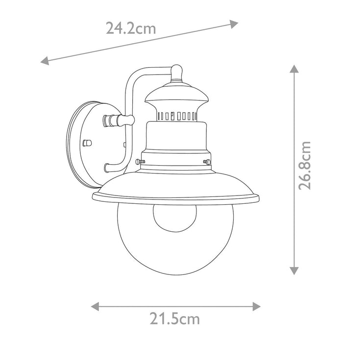 Elstead Shipston Black Outdoor Wall Light — close-up detail