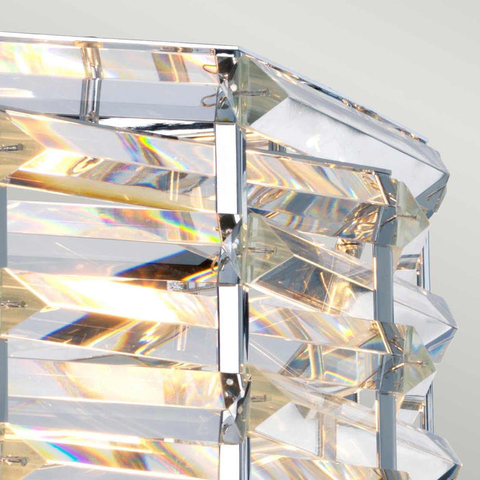 Elstead Shoal 4 Light Polished Nickel Ceiling Pendant — side profile