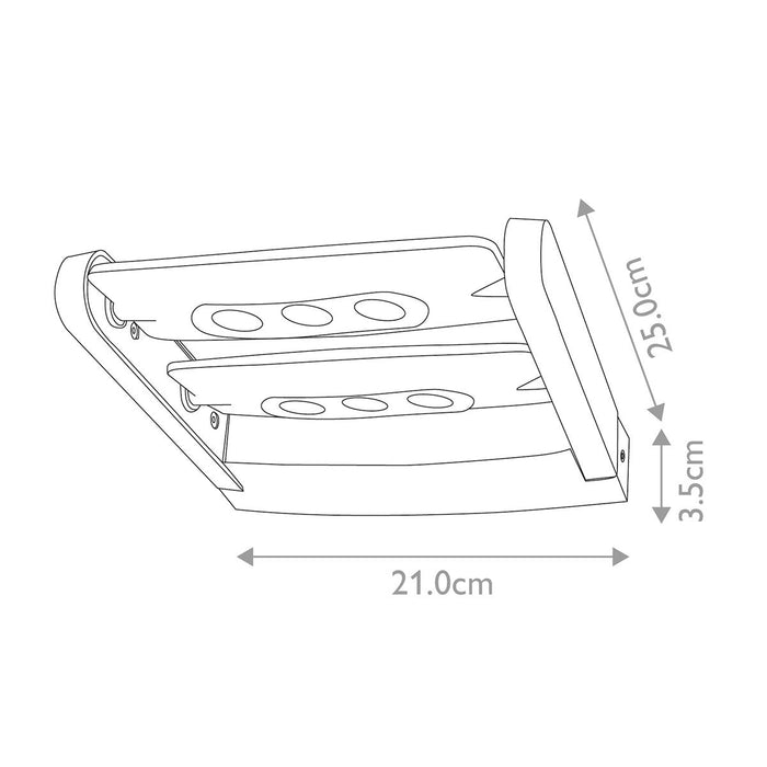 Elstead Sigmund Graphite Double Outdoor Wall Light — close-up detail