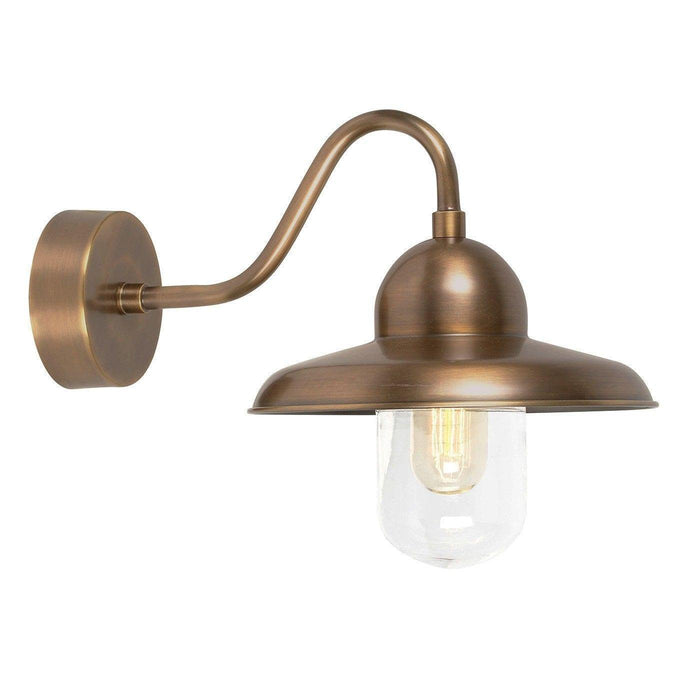 Elstead Somerton Brass Finish Outdoor Wall Lantern 1