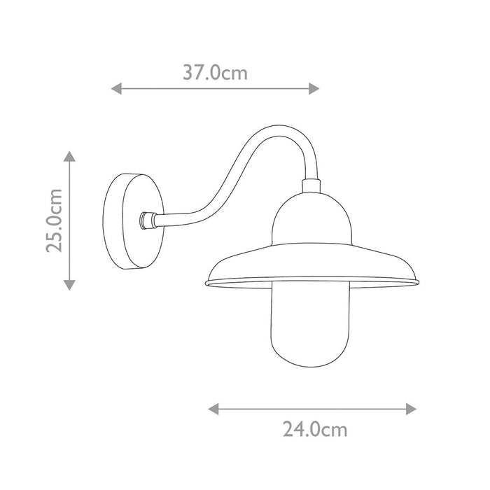 Elstead Somerton Brass Outdoor Wall Light — close-up detail