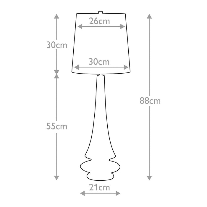 Elstead Spin Grey Ceramic Table Lamp — close-up detail