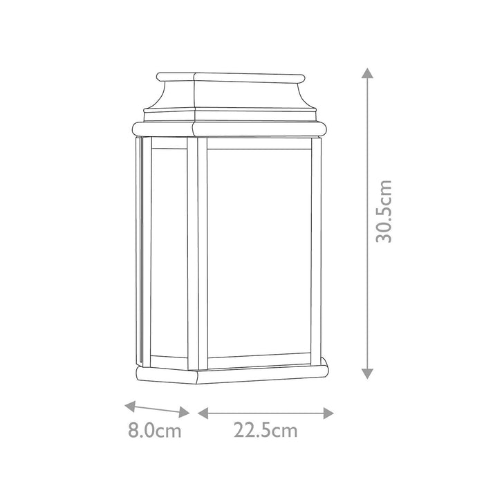 Elstead St Martins Aged Brass Outdoor Wall Light — close-up detail