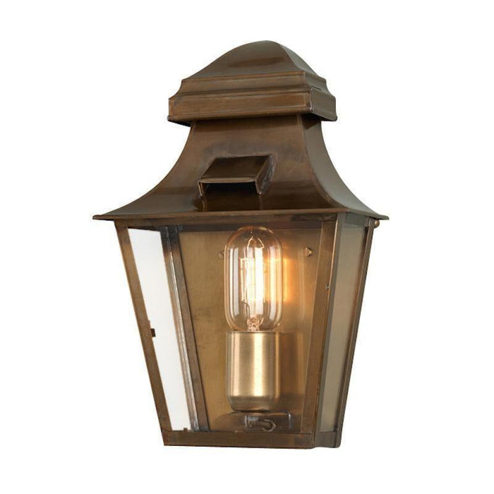 Elstead St Pauls Aged Brass Finish Outdoor Flush Wall Lantern 1