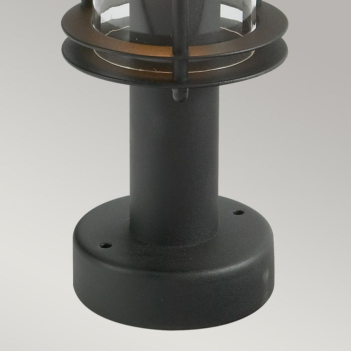 Elstead Stockholm Black Outdoor Pedestal Lantern
