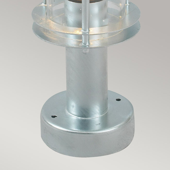 Elstead Stockholm Galvanised Steel Outdoor Pedestal Lantern