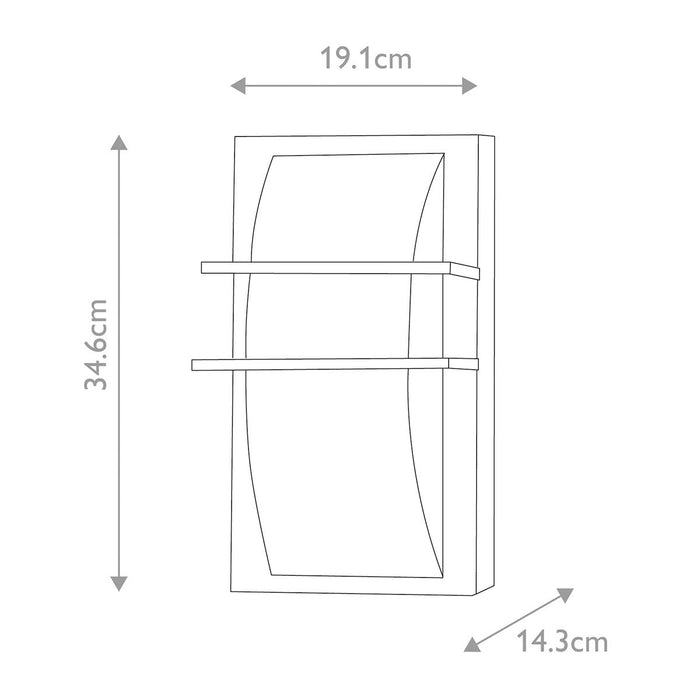 Elstead Sven Large Graphite Outdoor Wall Light — close-up detail