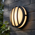 Elstead Sven Round Graphite Outdoor Wall Light by Elstead Lighting — suits living rooms, bedrooms & hallways