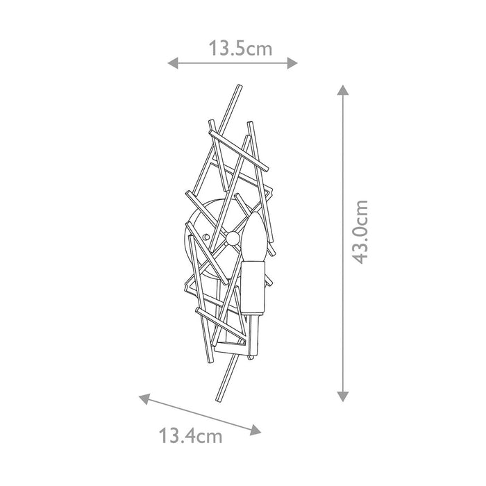 Elstead Taiko 1 Light Bronze Wall Light — close-up detail