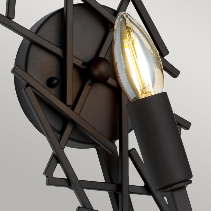 Elstead Taiko 1 Light Bronze Wall Light Living Room Image