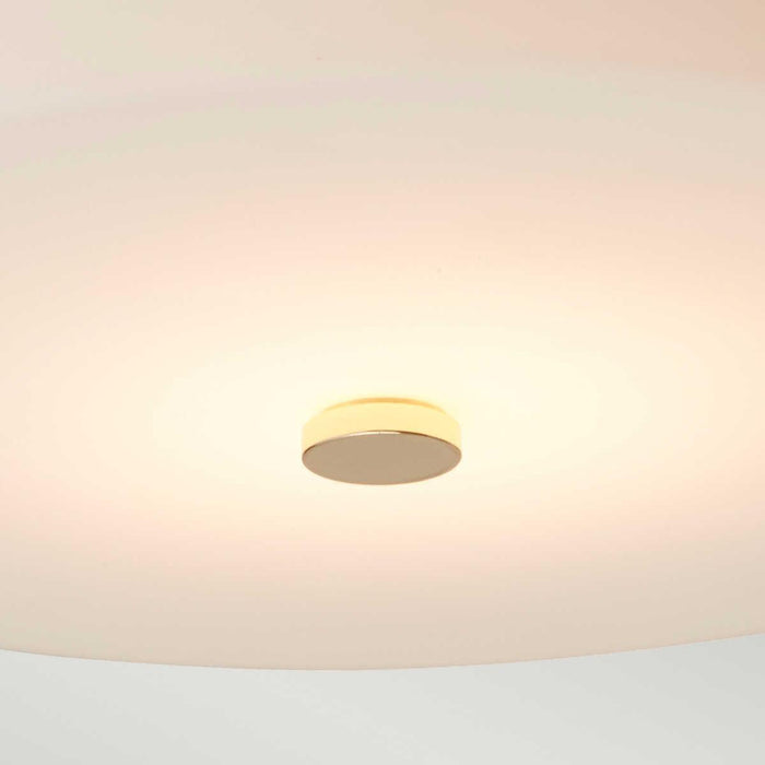 elstead lighting tamar large flush gold bathroom ceiling light Close Up LED Bulb