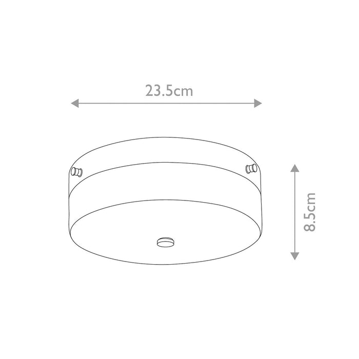 Elstead Tamar Medium Flush Polished Chrome Bathroom Light — close-up detail