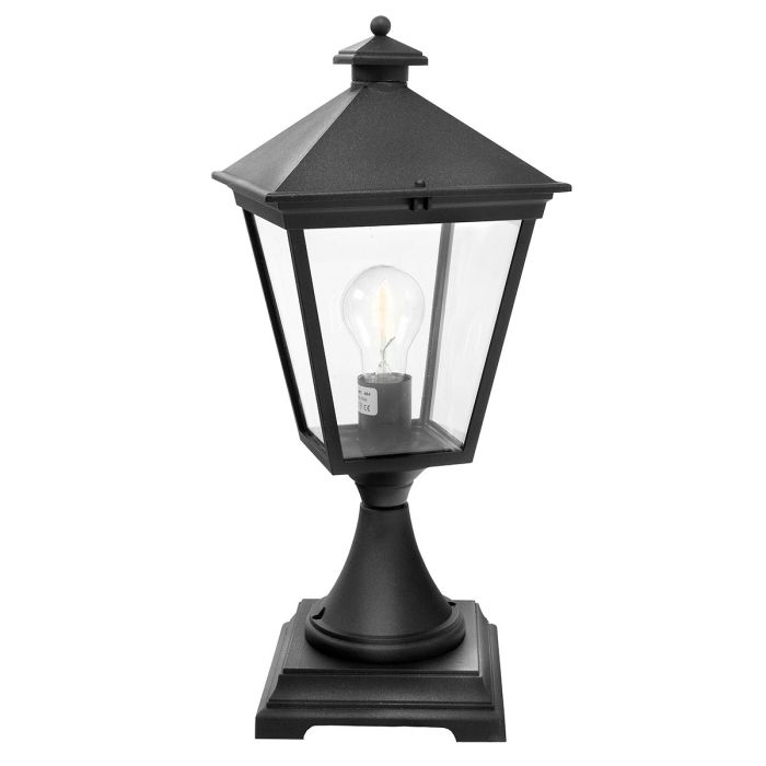Elstead Turin Black Outdoor Pedestal Lantern