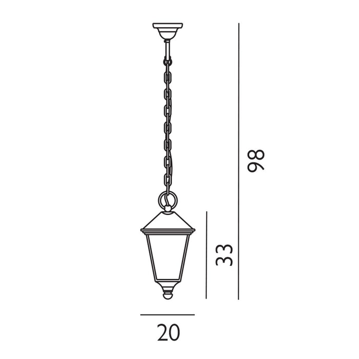 Elstead Turin Black Outdoor Pendant Light